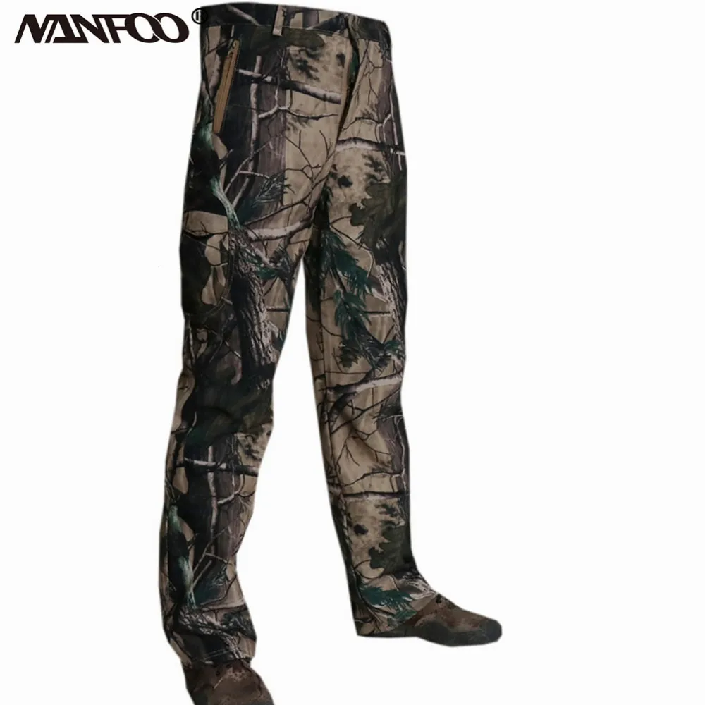 Pantalón táctico lana aislamiento térmico camuflaje biónico caza pesca resistente agua - imagen 2