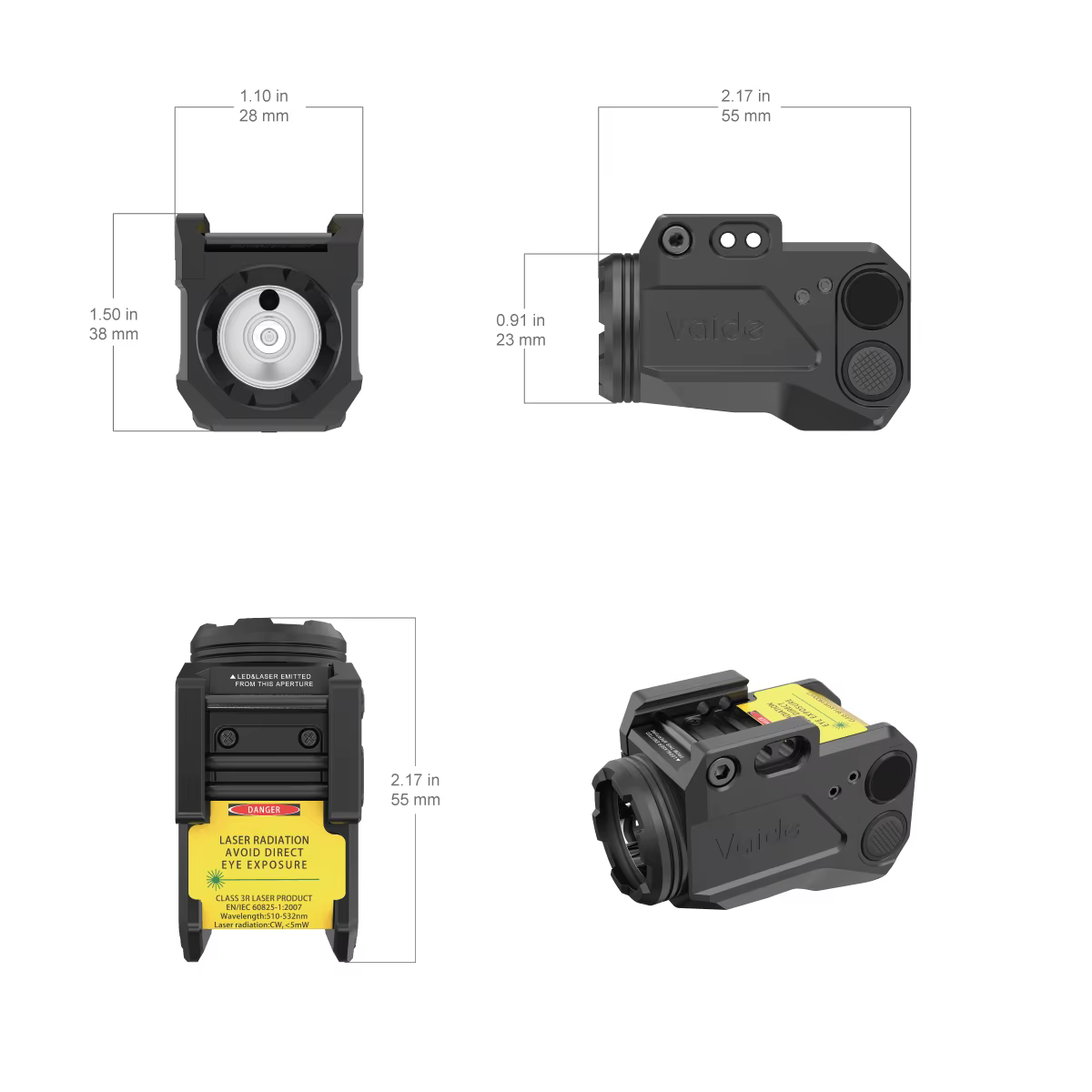 Linterna táctica Vector Optics Vaide Scrapper Smart-Sense con guantes - imagen 5