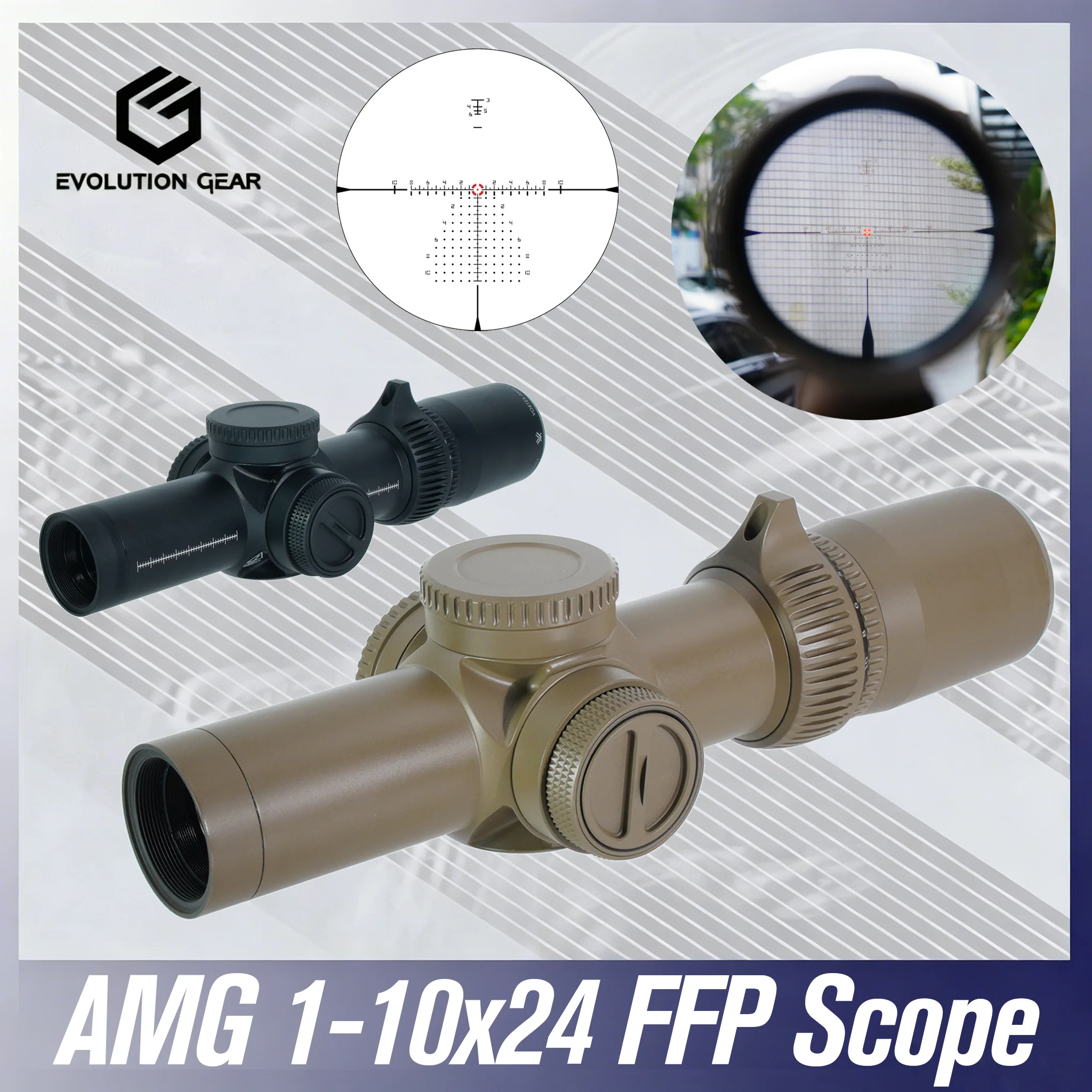 Evolution Gear AMG 1-10x24 FFP: Mira telescópica LPVO táctica - imagen 4