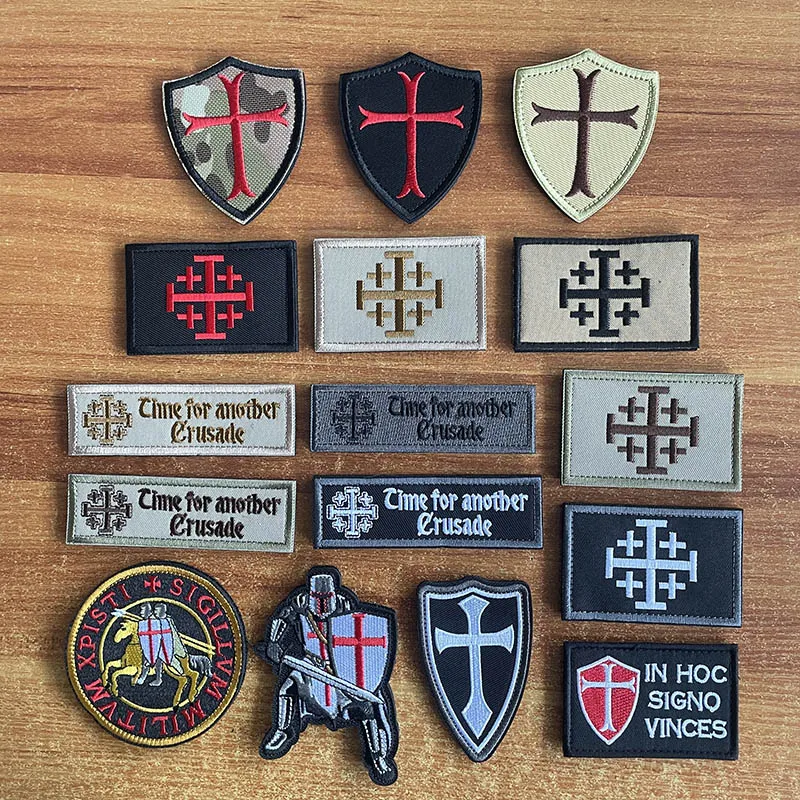 Parche bordado militar Templarios cruzadas - imagen 4