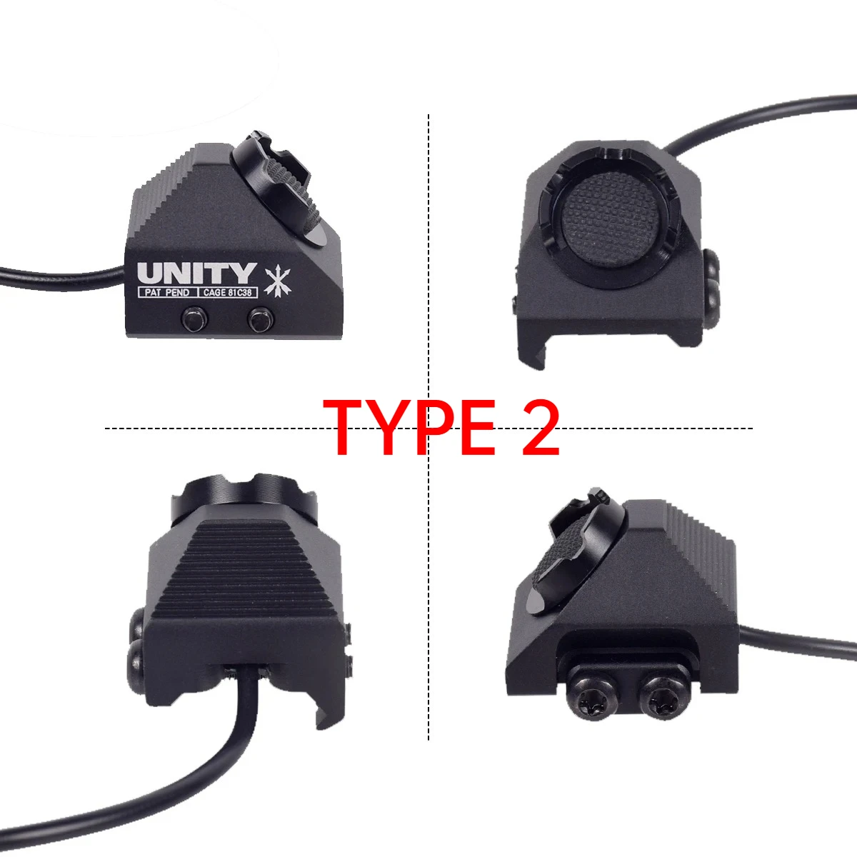 Interruptor táctico UNITY instalado en rifle AR15