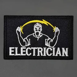 Parche de moral bordado electricista con velcro para chaleco táctico