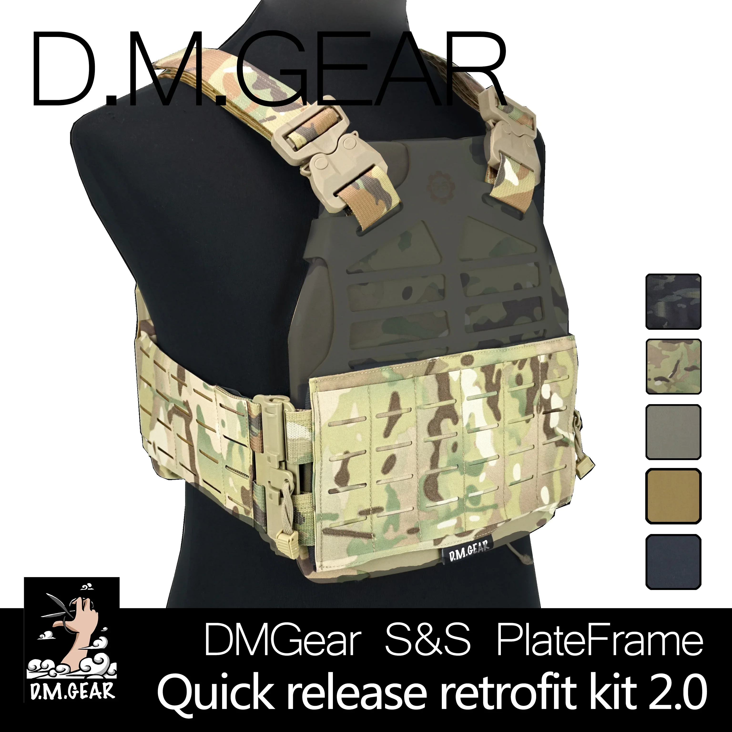 D.M.GEAR PlateFrame 2.0 – Portaplacas liberación rápida - imagen 2