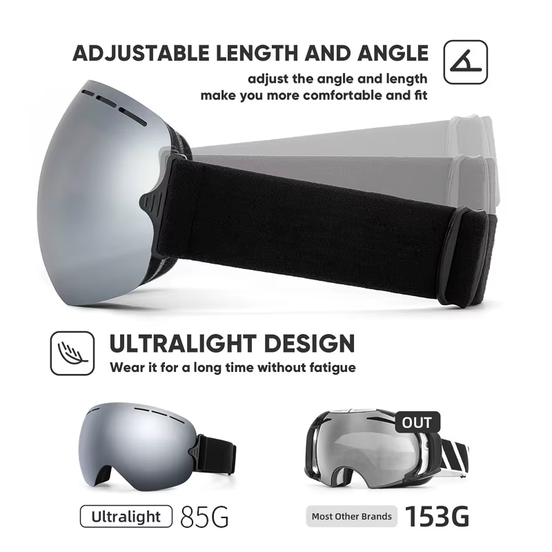Gafas de nieve antivaho unisex protección viento exterior - imagen 2