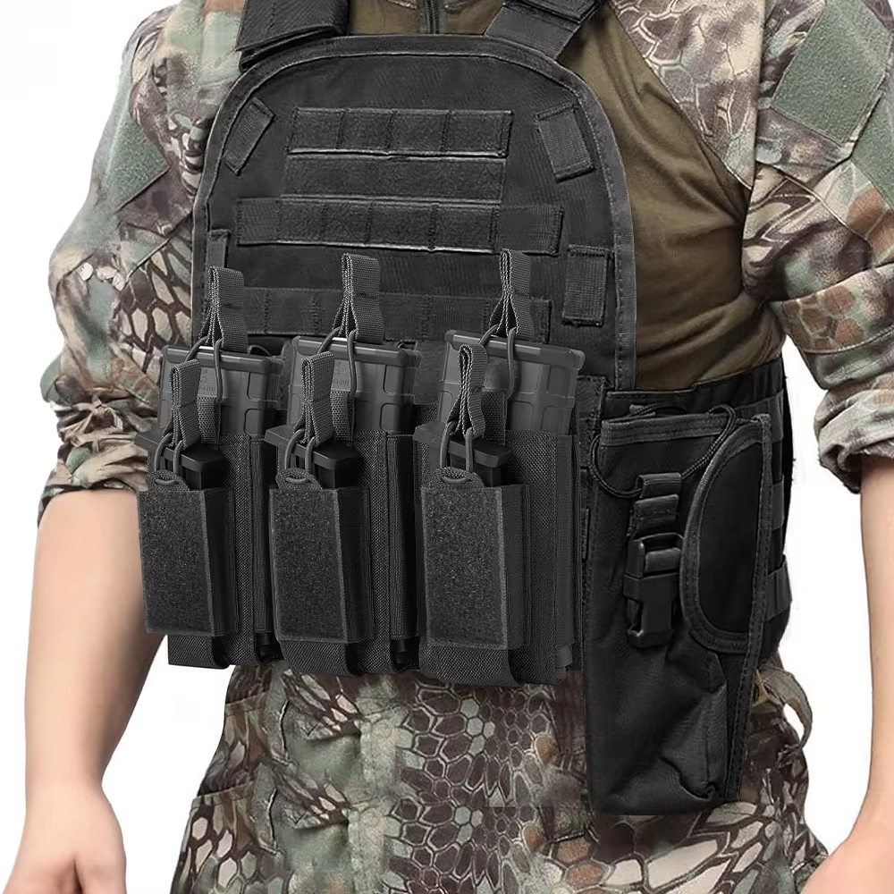 Portacargadores triple rifle 5,56mm – Bolsillo MOLLE táctico ripstop - imagen 3