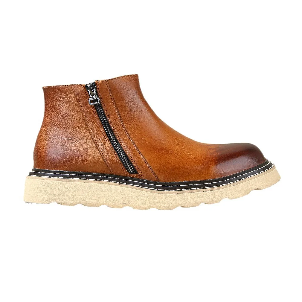 KOWM Botas de trekking de piel impermeables para hombre - imagen 4
