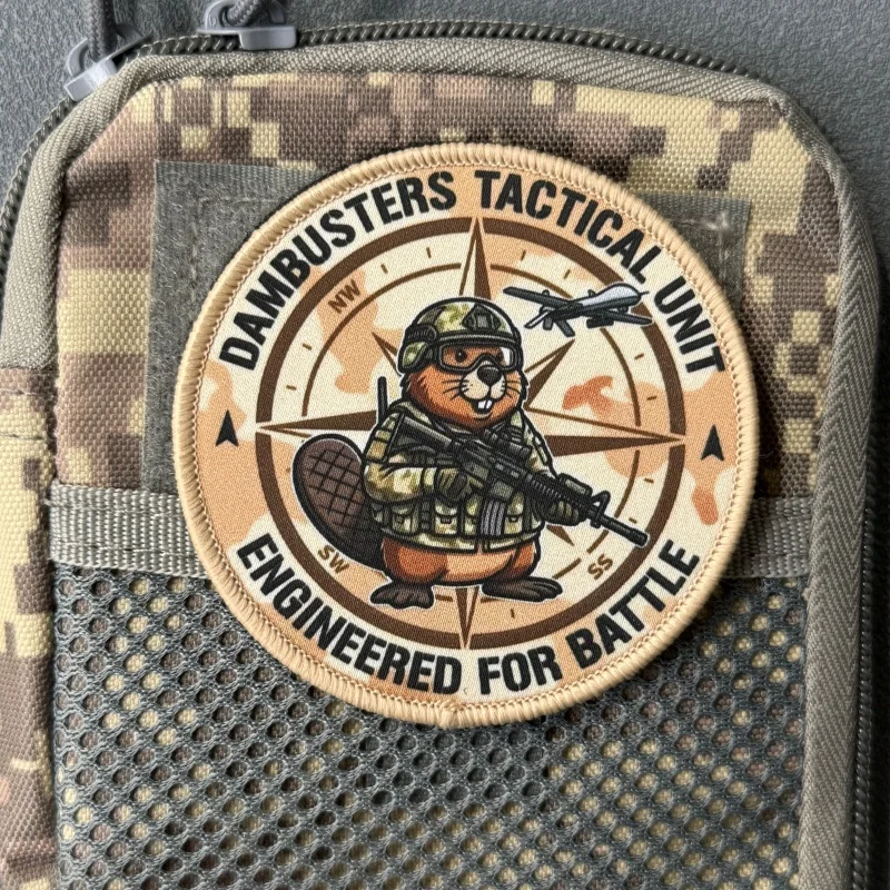 Parche táctico Sea Beaver Dambusters impreso con velcro para mochila - imagen 3