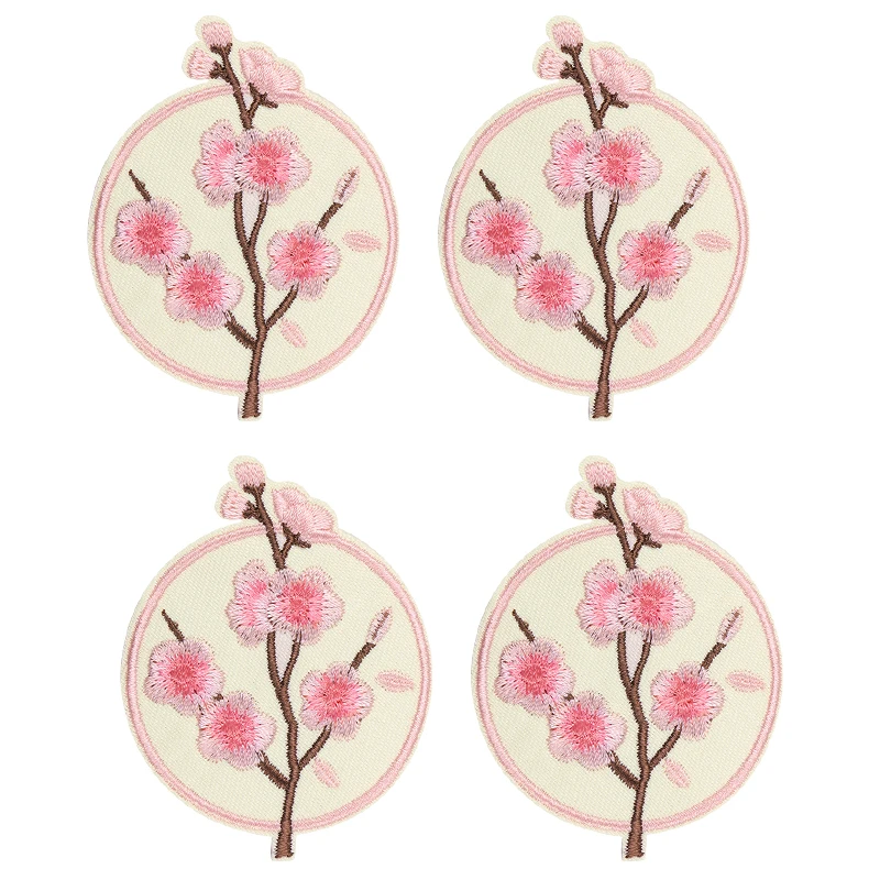Parche termoadhesivo bordado flor de cerezo – para ropa y mochilas - imagen 3
