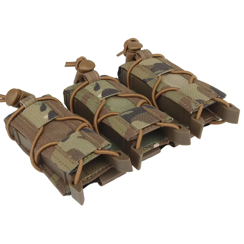 Funda táctica MOLLE para cargadores de pistola con soporte linterna - imagen 2