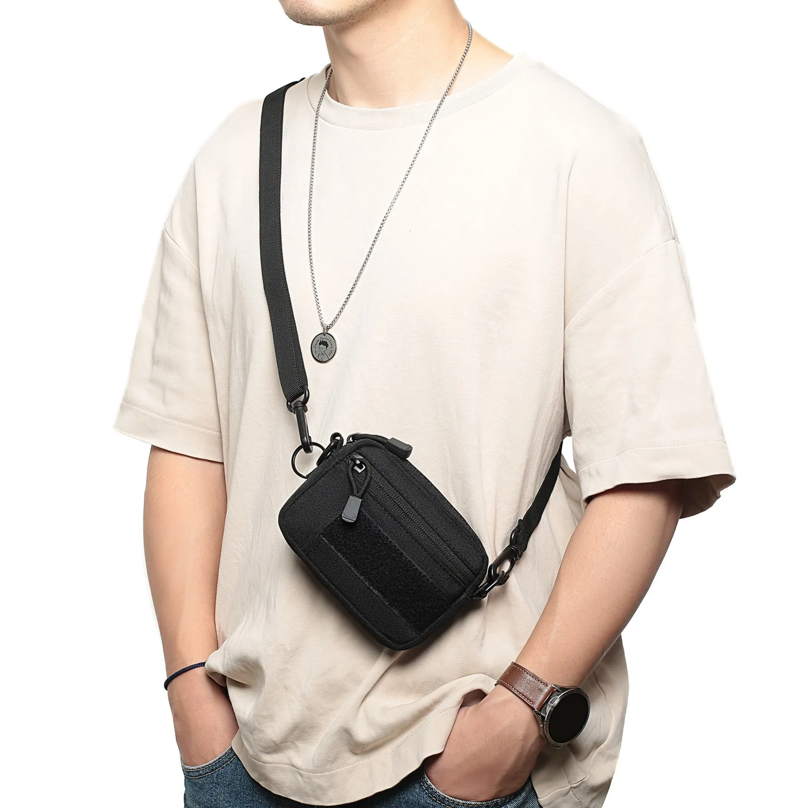 Bolso táctico bandolera de hombro para exteriores y móvil - imagen 2