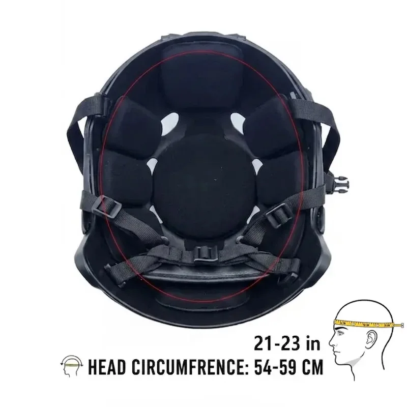 Casco táctico Airsoft tipo Fast PJ con funda y acolchado - imagen 2