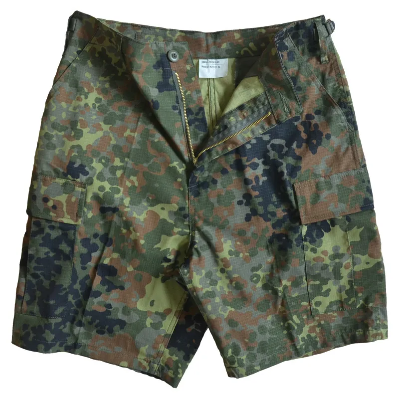 Pantalones cortos tácticos de entrenamiento a cuadros corte holgado - imagen 2