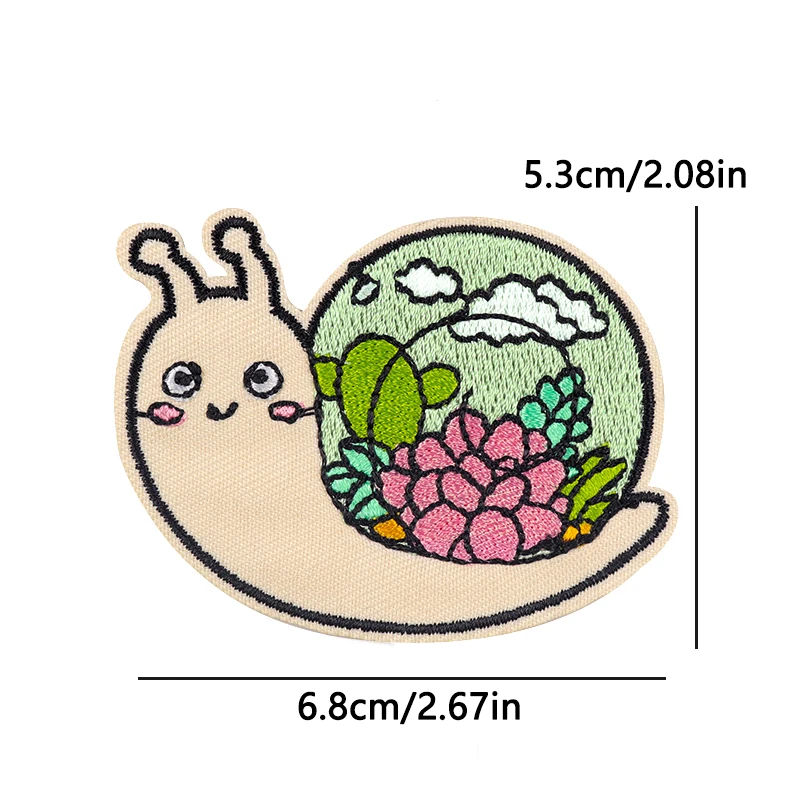 Parches termoadhesivos animales y flores bordados: gato blanco, rana - imagen 3