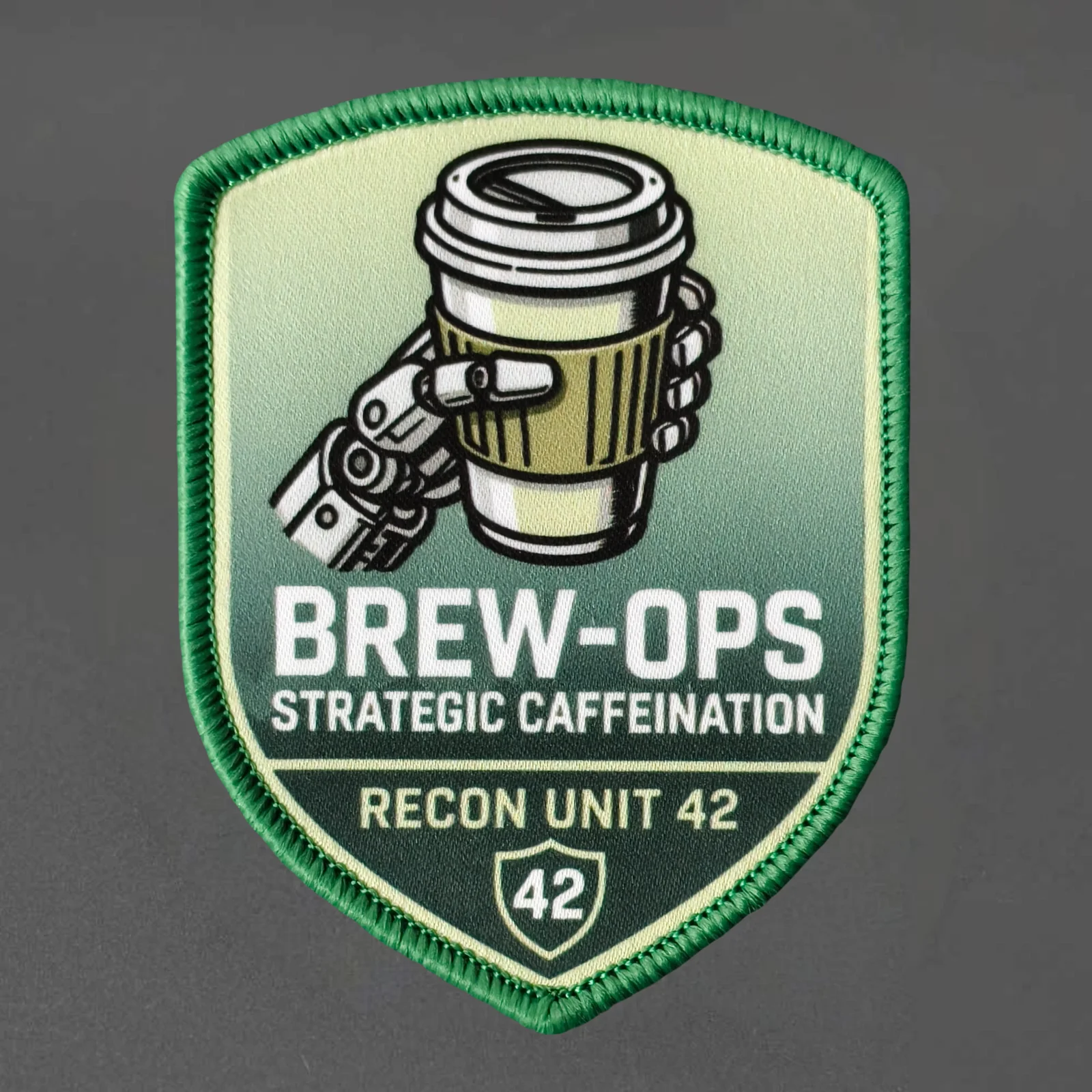 Parche táctico Caff-Ops de taza mecánica con cierre de velcro - imagen 4