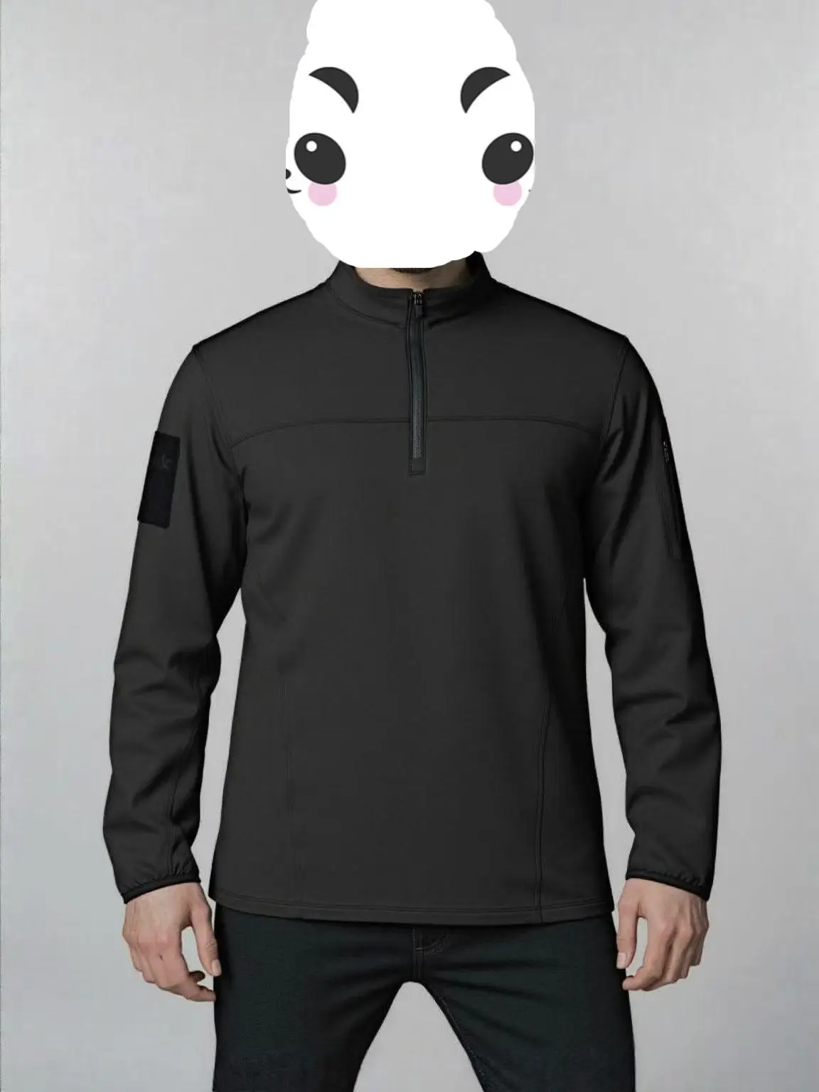 Tilak Chaqueta polar militar ligera cuello levantado media cremallera - imagen 3