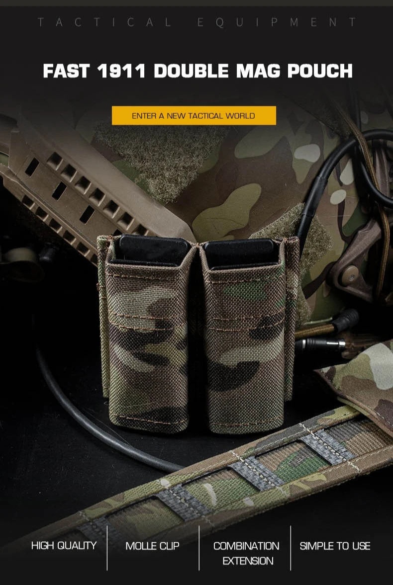 Bolsa táctica doble FAST 1911 en formato MOLLE