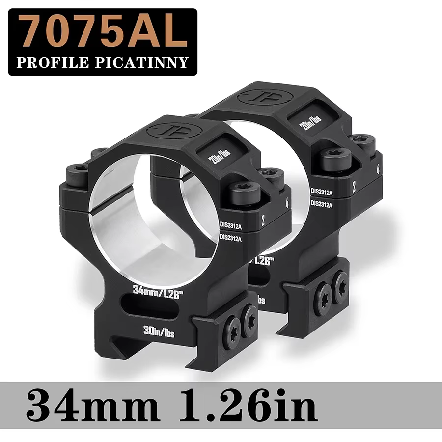 Anillo Picatinny 34mm rifle – Montaje aluminio 7075 CNC - imagen 3