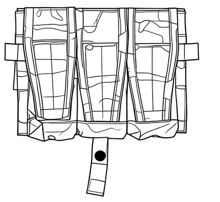 Portacargador táctico MOLLE para M4 con solapa desmontable AVS JPC2.0