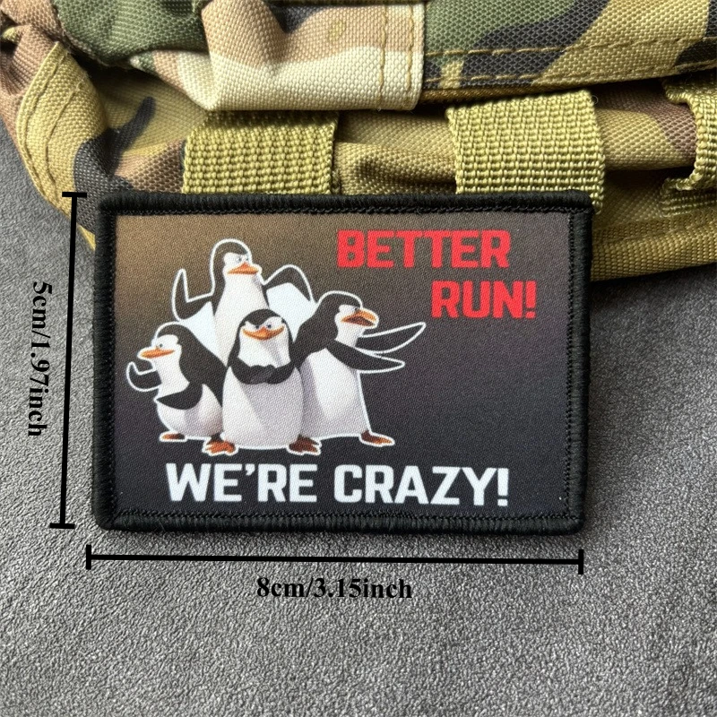 Parche táctico pingüino moral militar con gancho y bucle para mochila - imagen 5
