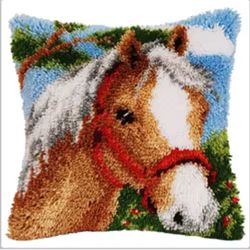 Kit de ganchillo Smyrna para cojín con diseño de animales
