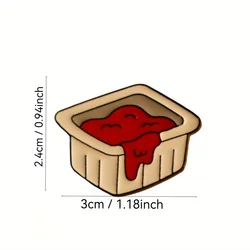Broche para mochila botella de ketchup abierta peculiar