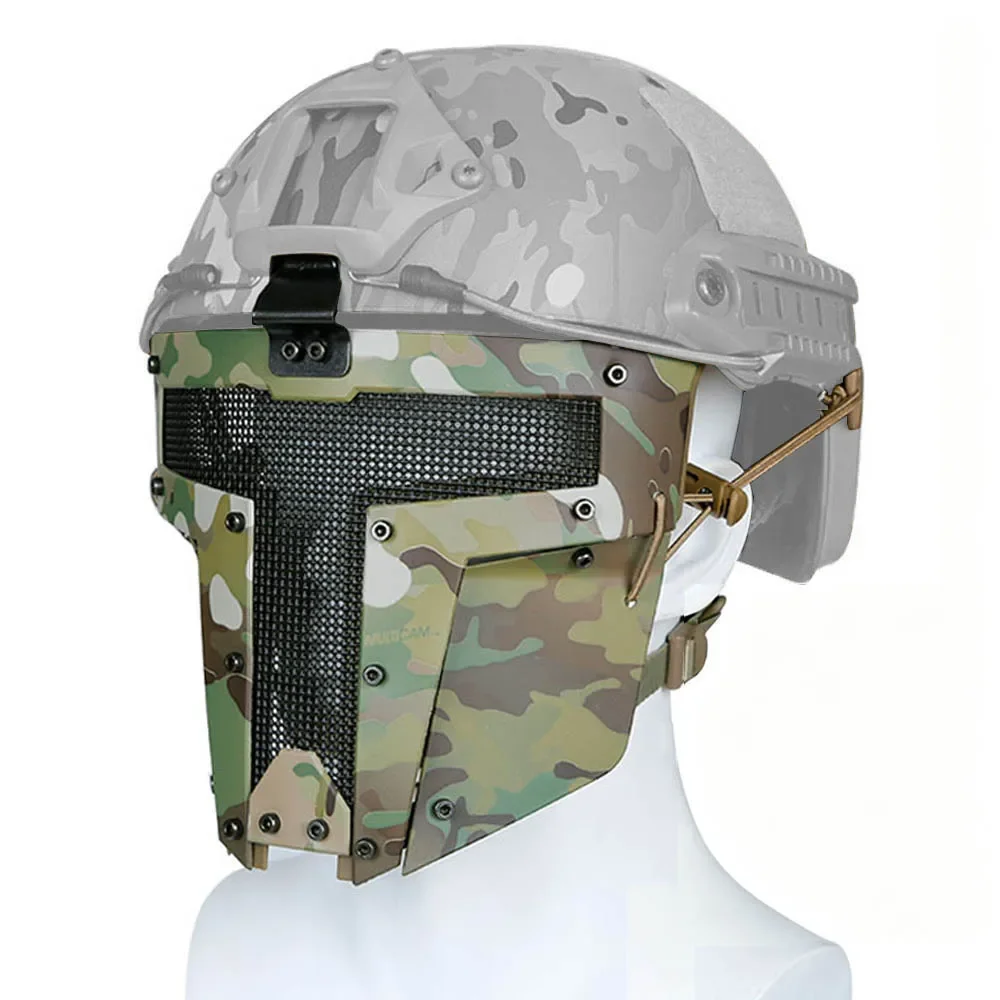 Iron Warrior Máscara táctica de malla de acero facial completa - imagen 3
