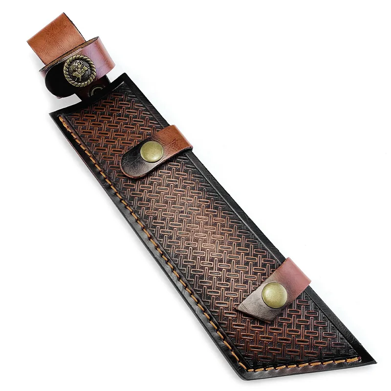 Funda de cuchillo cuero vaca con hebilla para hoja fija - imagen 2