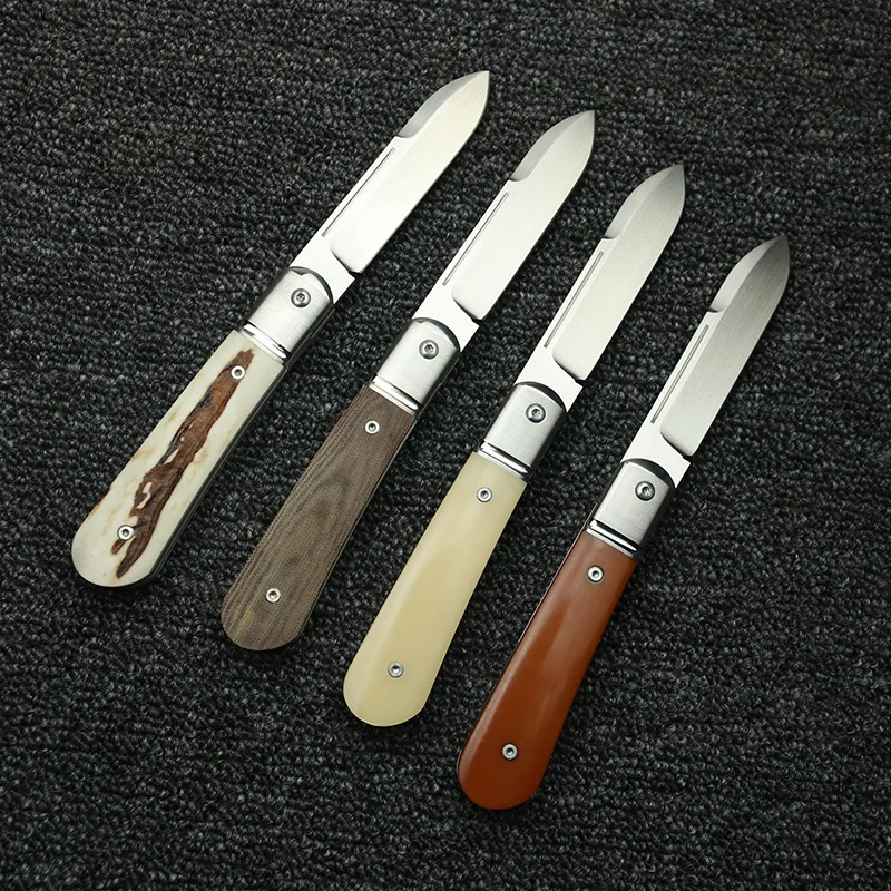 LEMIFSHE NEW Cuchillo EDC M390 mango acero asta de ciervo