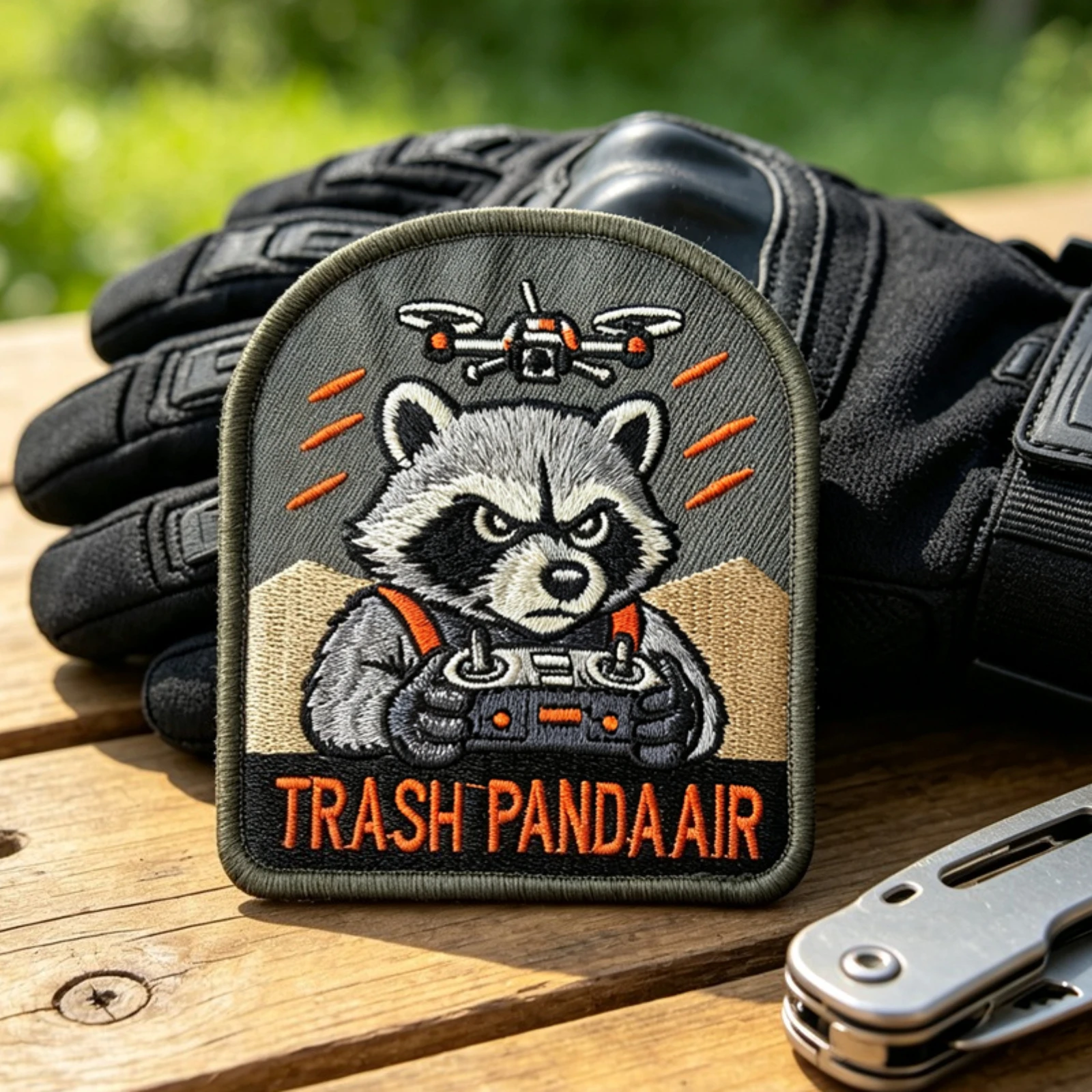 Parche táctico Trash Panda de mapache con cierre de velcro - imagen 4