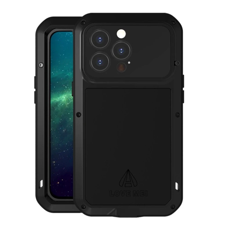 Funda táctica militar iPhone carcasa metálica antichoque con tornillos - imagen 5