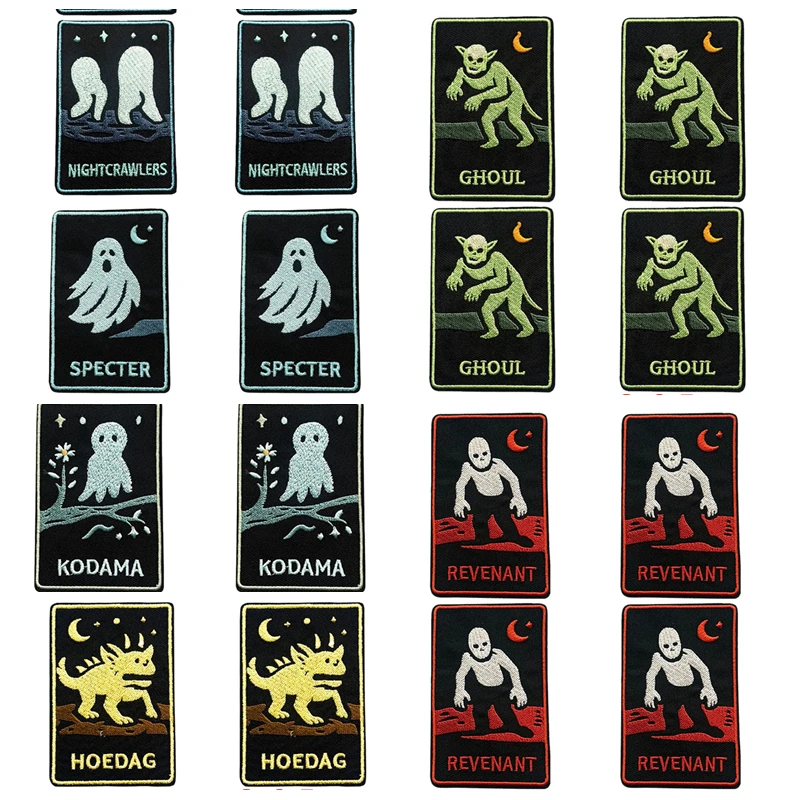 Parches termoadhesivos bordados monstruos Ghoul Kodama para ropa - imagen 4