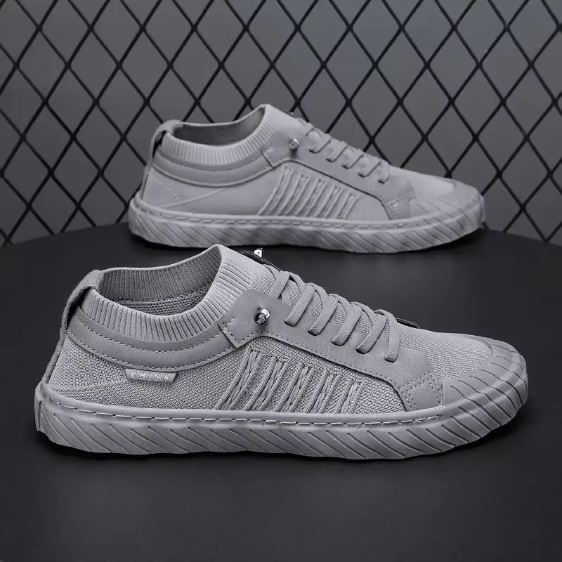 Zapatillas deportivas transpirables de malla con cordones para caminar