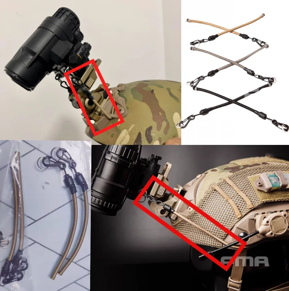 FMA cuerda elástica táctica de repuesto con gancho ACH para NVGs - imagen 4