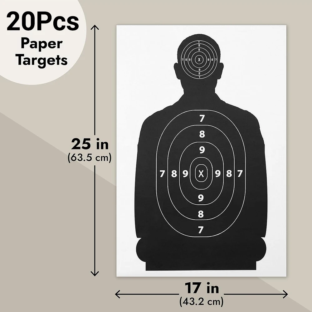 Dianas de papel para tiro al blanco, estilo silueta, airsoft campo - imagen 5