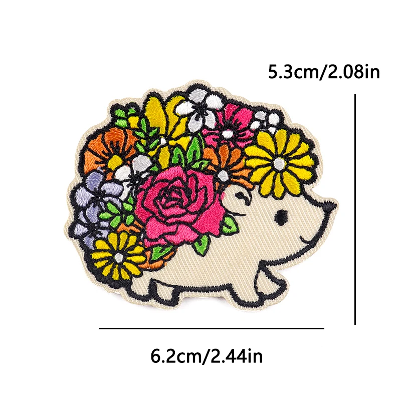 Parches termoadhesivos animales y flores bordados: gato blanco, rana - imagen 2