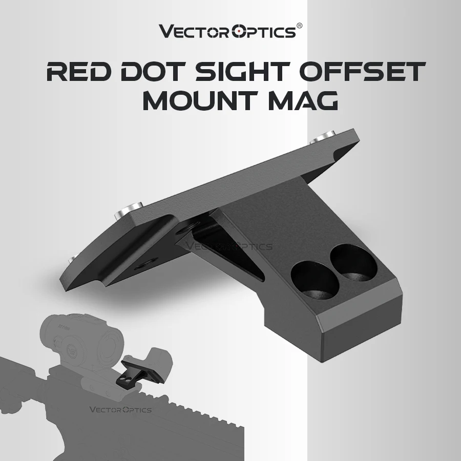 Montura offset mira punto rojo Picatinny cantilever aluminio negro - imagen 2