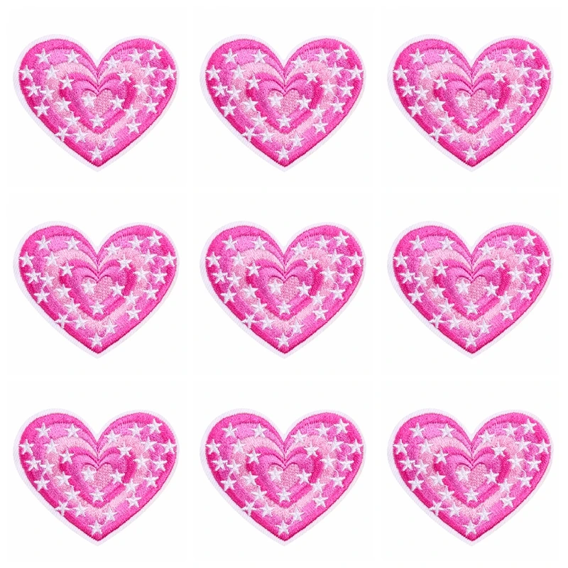 Parche bordado rosa infantil – Insignia termoadhesiva para ropa