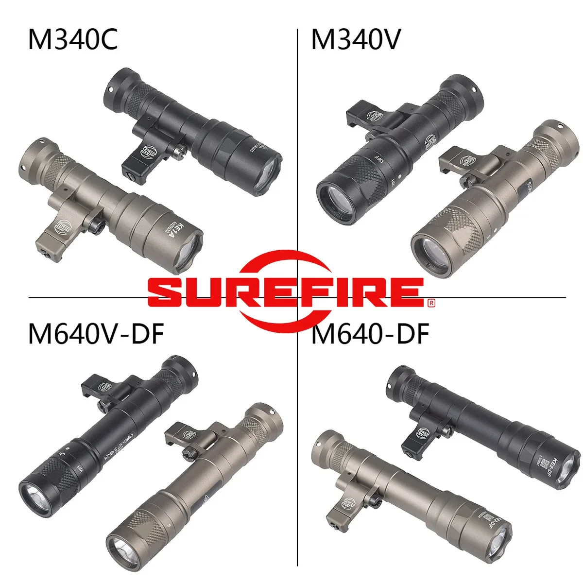 Linterna táctica SureFire M600 con riel Picatinny y M-LOK
