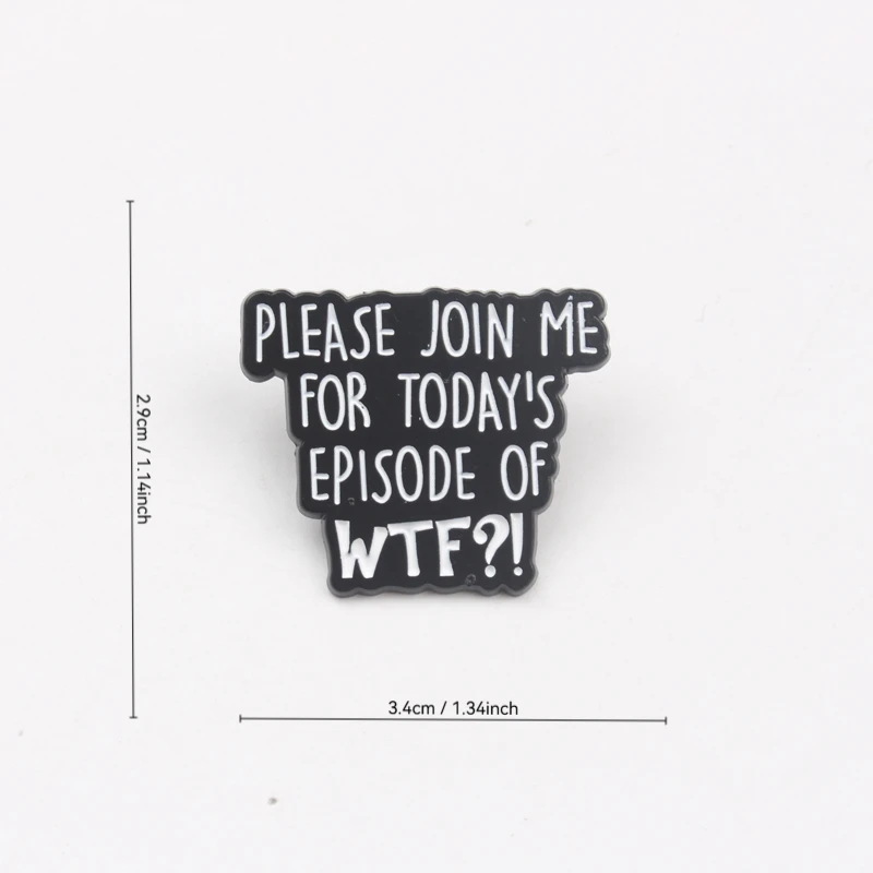 Pin esmaltado vintage humorístico ¡Únete al WTF! para chaqueta - imagen 2