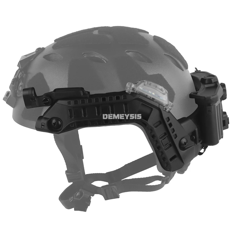 Soporte LED táctico para casco – Riel Picatinny desmontaje rápido
