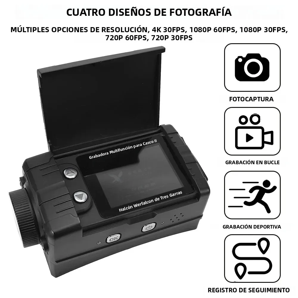 Cámara táctica BlackEagle Expand World para casco, ángulo fijo - imagen 2