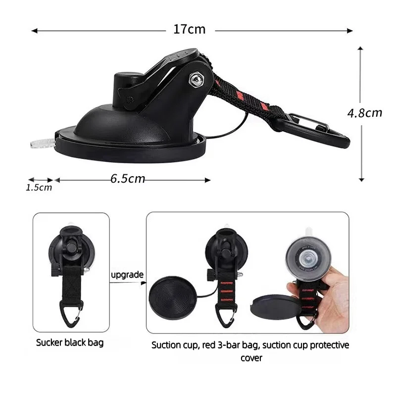 Mosquetón para anclaje de ventosa resistente en automóvil y toldo - imagen 2