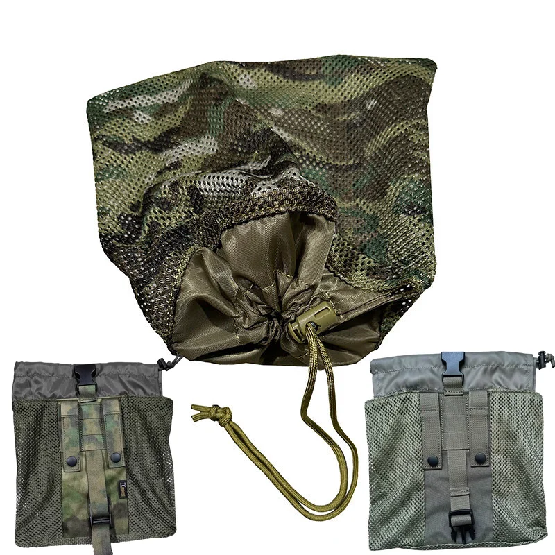 ATFG rusa Bolsa táctica MOLLE enrollable de malla plegable con cordón - imagen 5
