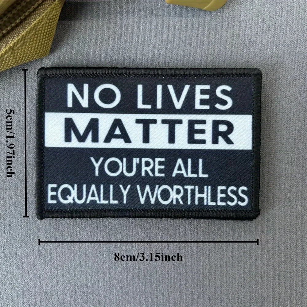 Parche táctico No Lives Matter con velcro – insignia moral militar - imagen 4