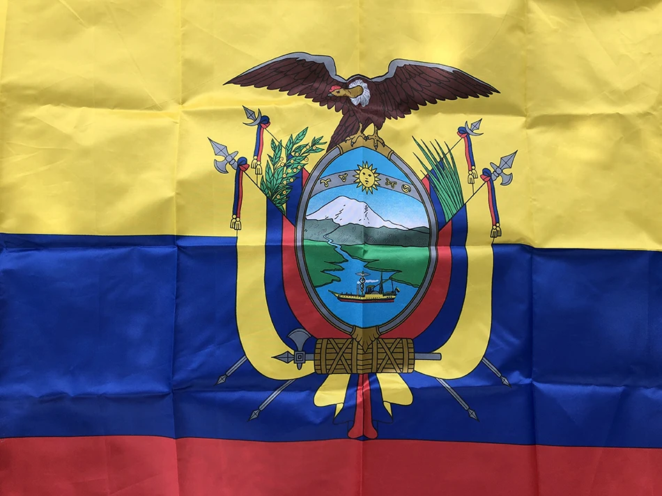 Bandera Ecuador poliéster resistente interior y exterior - imagen 4