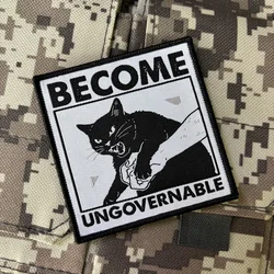 Bad Cat Parche táctico bordado gato mordedor gancho y bucle militar