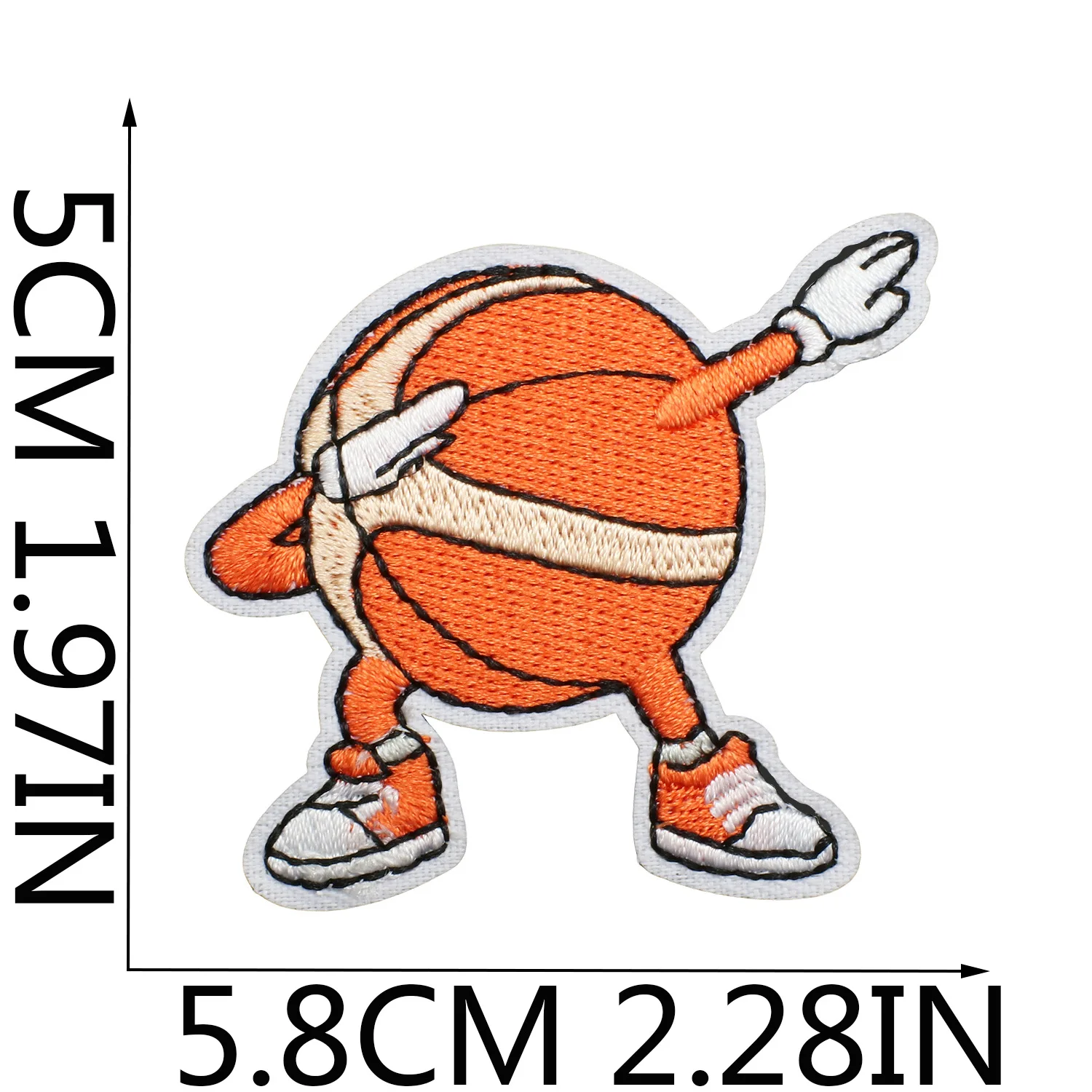 Parche bordado baloncesto amor – termoadhesivo textil para ropa
