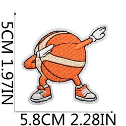 Parche bordado baloncesto amor – termoadhesivo textil para ropa