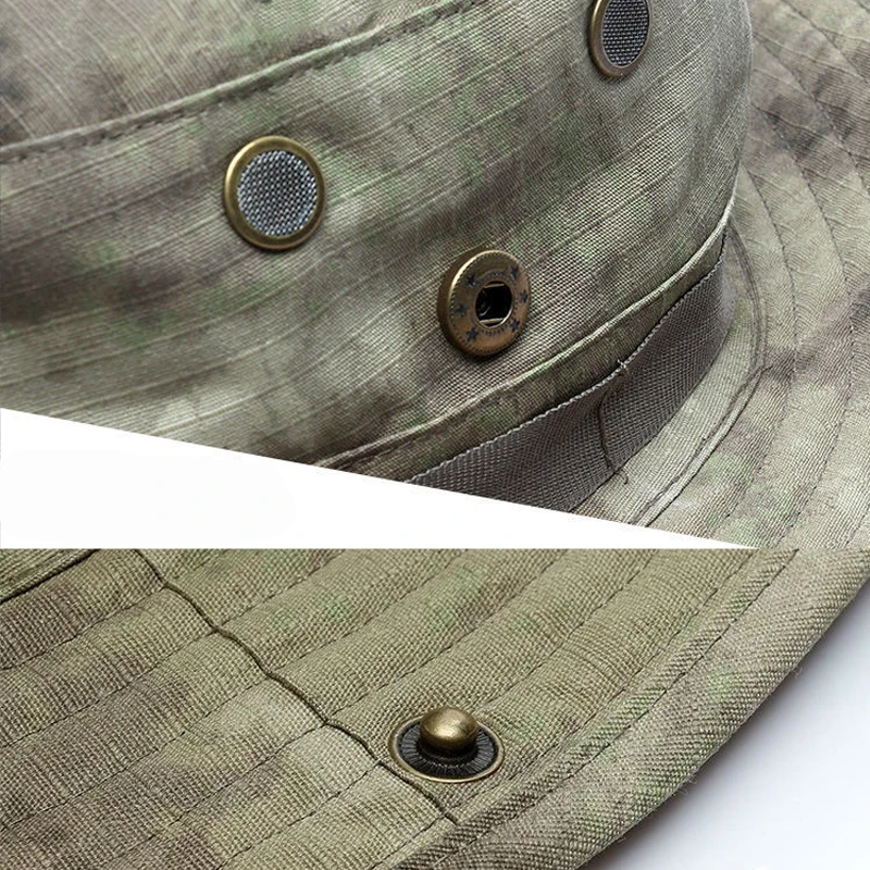 Gorra boonie táctica camuflaje con ala ancha y transpirable - imagen 4