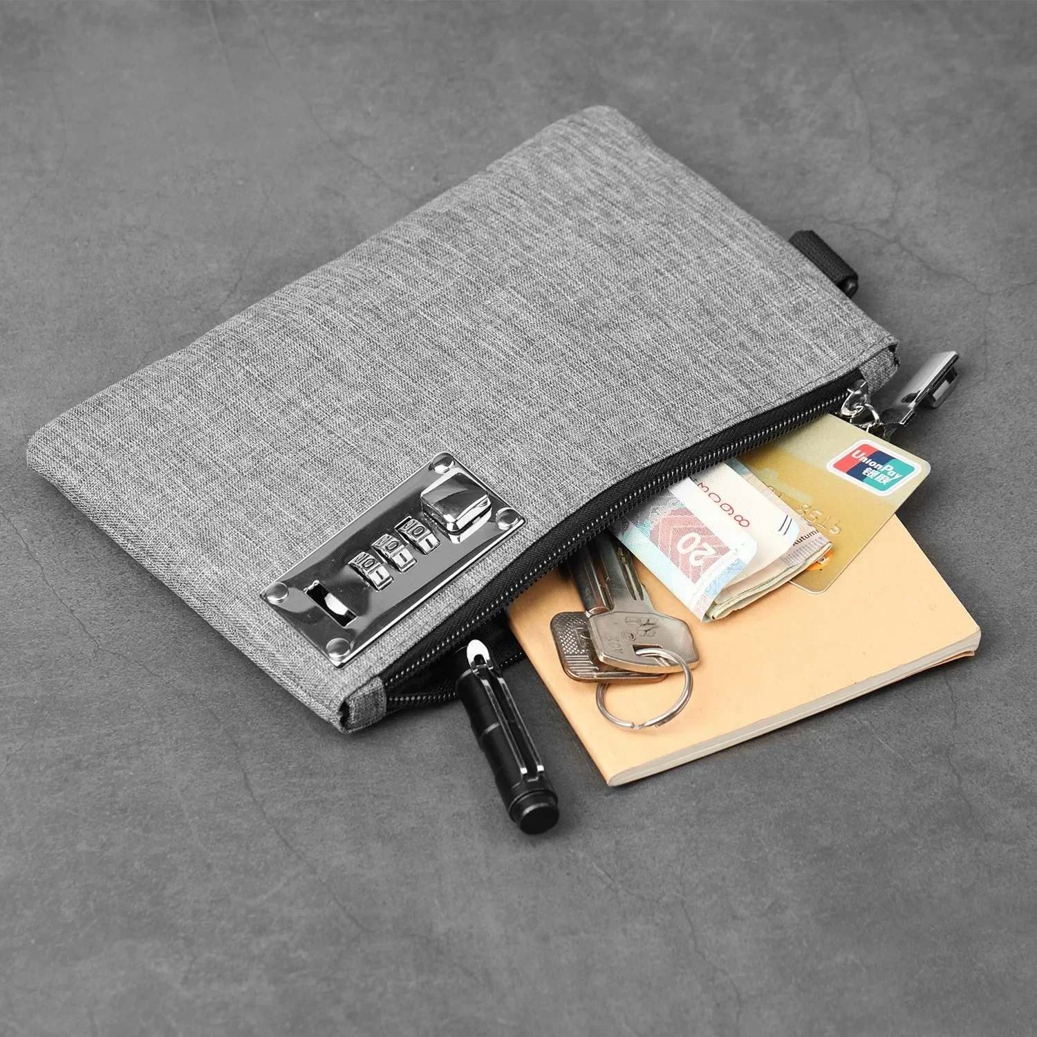 Cartera EDC con cerradura de combinación para dinero y pasaporte - imagen 3
